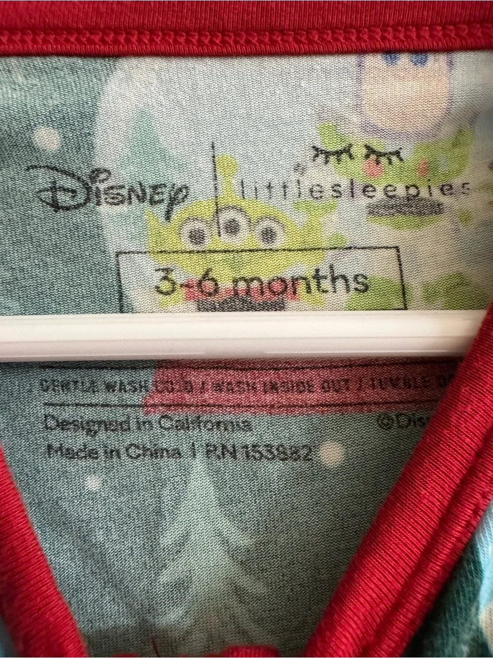 Little Sleepies Disney Kids Holiday Snow Globe One-Piece Pajamas - Green & Red